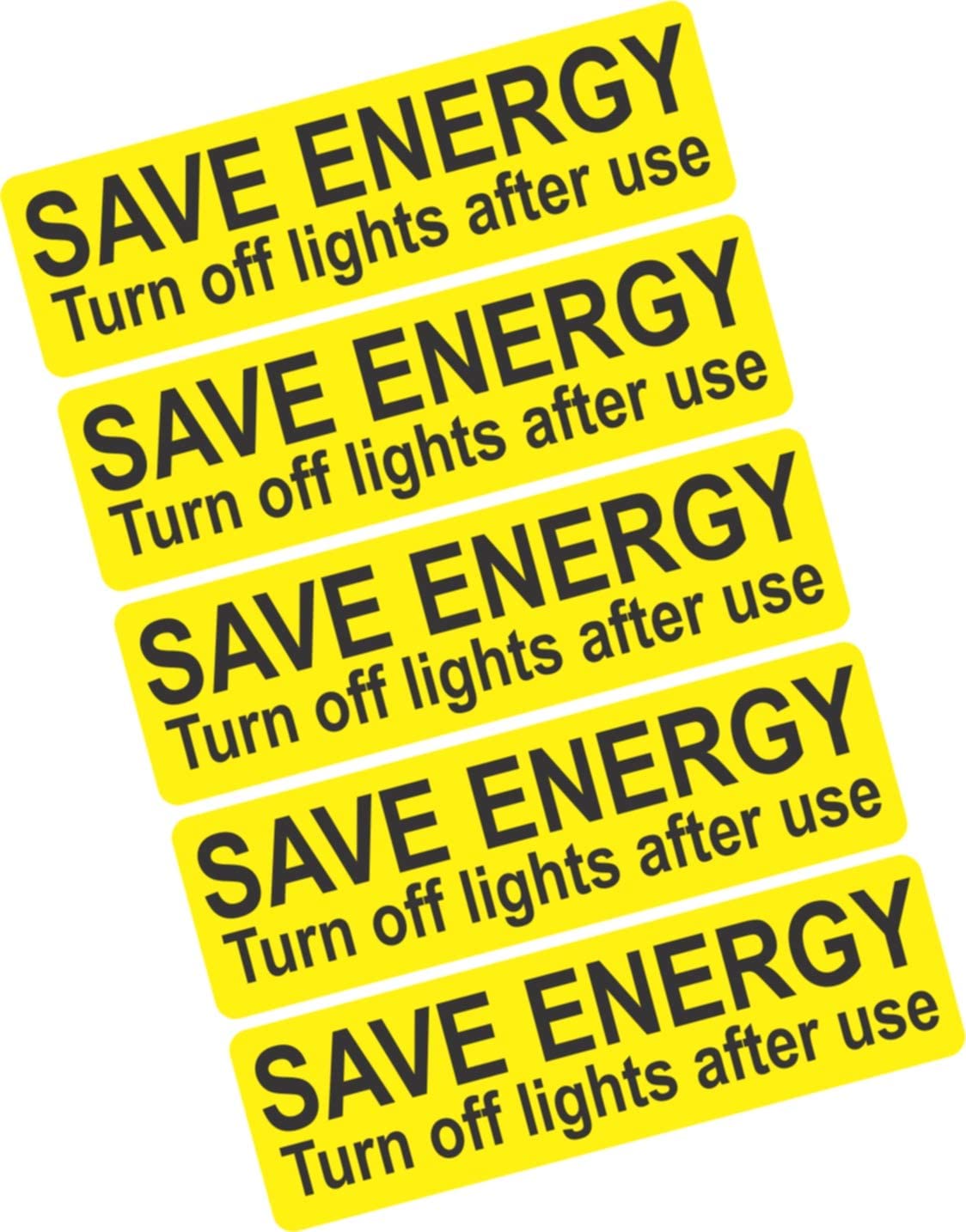 Save Energy Sticker Save Energy Yellow Pack 10 Mr Decals