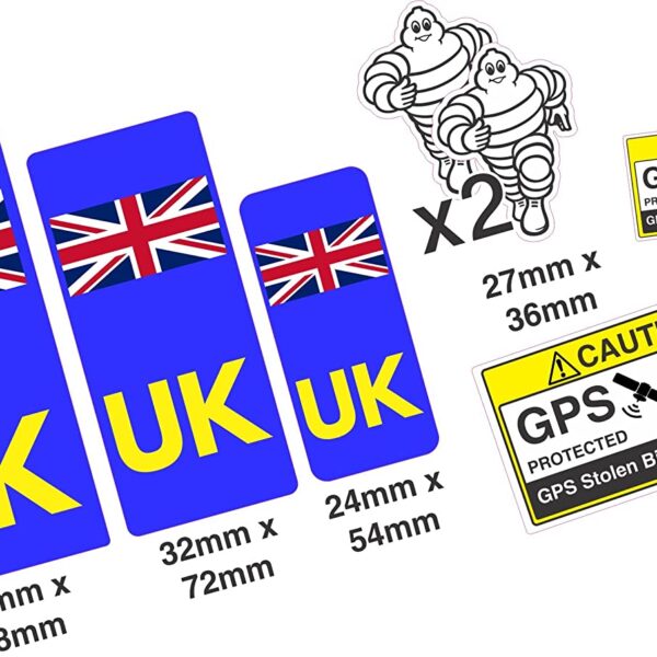Oval Car Sticker UK White Mr Decals